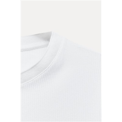 RIBBED SHORT SLEEVE T-SHIRT