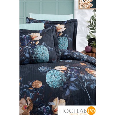 Постельное белье Карвен Stripe Satin с цветным принтом 1.5 спальное N249 -SB017(4пр.)