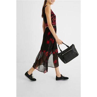 Vestido midi slim cortes