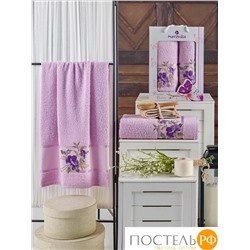 10678 Комп. Пол. MERZUKA махр. в короб. (50x90/1)(70х140/1) 2 шт. DREAMS FLOWER сиреневый