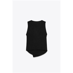 TOP CHALECO FLUIDO CRUZADO