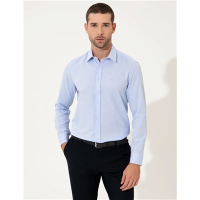 Gri Slim Fit Oxford Gömlek