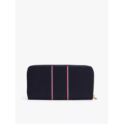 Signature Stripe Zip Wallet