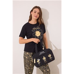 Neceser grande Snoopy nylon negro