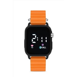 Aqua Di Polo 1987, Unisex Turuncu Silikon Dijital Led Kol Saati APWR033308