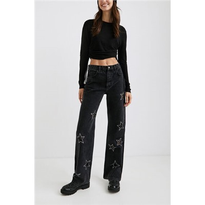 Vaqueros slim estrellas glitter