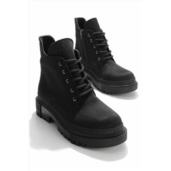Bambi Siyah Süet Kadın Bot & Bootie K02641530302