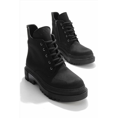 Bambi Siyah Süet Kadın Bot & Bootie K02641530302