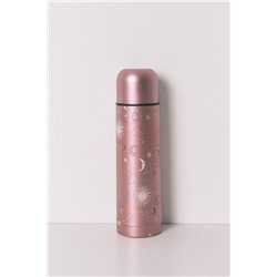 Botella termo metal rosa print astral