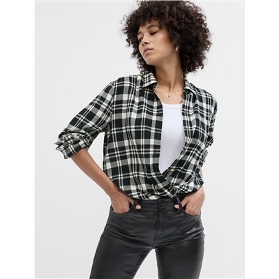 Relaxed Plaid Flannel Easy Shirt