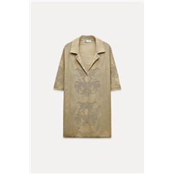 OVERSIZE JACQUARD KNIT POLO SHIRT