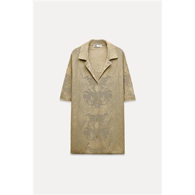 OVERSIZE JACQUARD KNIT POLO SHIRT