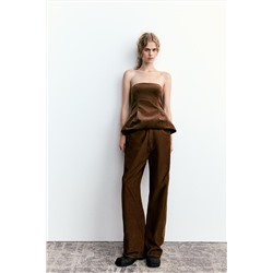 CORDUROY STRAPLESS TOP