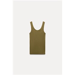 MERCERISED THREAD RIBBED T-SHIRT