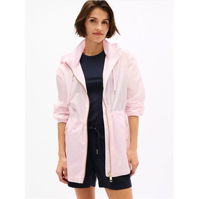 Water-Repellent Hooded Windbreaker