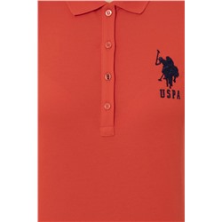 Kadın Kırmızı Basic Polo Yaka Tişört