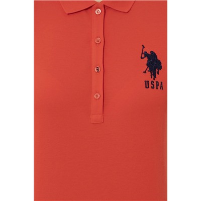 Kadın Kırmızı Basic Polo Yaka Tişört