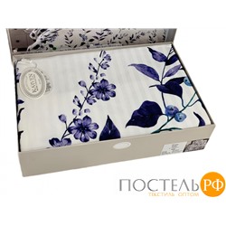 Постельное белье Карвен Stripe Satin с цветным принтом евро N250 -SB013 (6пр.)