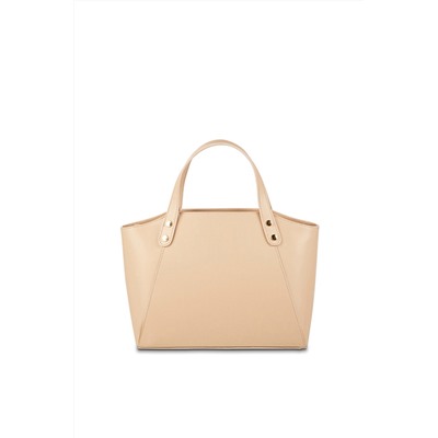 Bolso de piel Parl Nude y beige