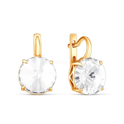 Подвеска из золочёного серебра с кристаллом Swarovski 925 пробы 0042п-001з