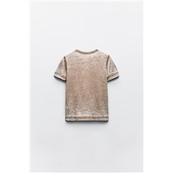 SLUB KNIT DEVORÉ FADED-EFFECT T-SHIRT