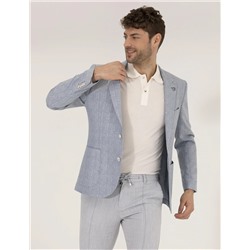 Açık Mavi Slim Fit Ceket