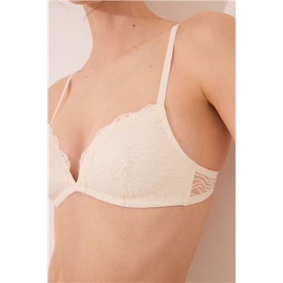 Sujetador CHARMING microfibra y encaje crema