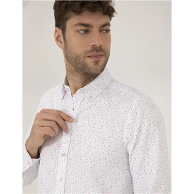 Pembe Slim Fit Uzun Kollu Gömlek