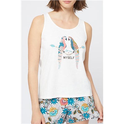Camiseta de tirantes Vally Crudo