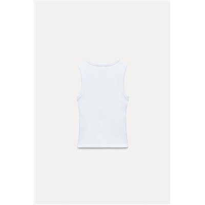 SLEEVELESS RIBBED TOP