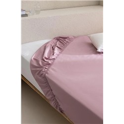 Manon King Size %100 Pamuk Ranforce Lastikli Çarşaf - Gül Kurusu