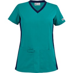 UA Best Buy Scrubs V-Neck Top w/ Knit Side Panels