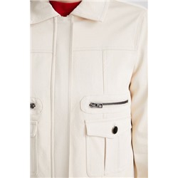 Chaqueta PU bolsillos