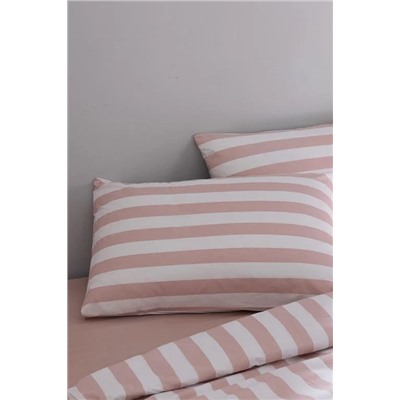 Avignon King Size %100 Pamuk Ranforce Baskılı Nevresim Takımı - Pudra