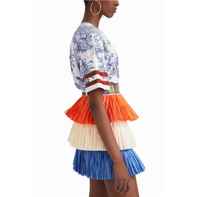 Falda mini flecos Stella Jean