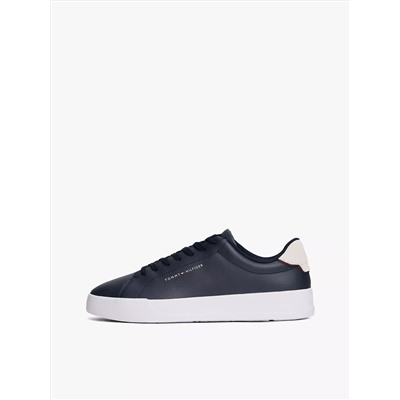 Coated Leather Court Sneaker
