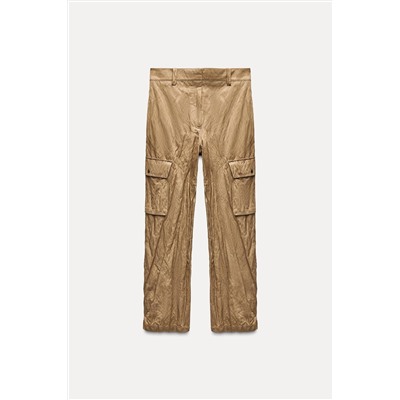 ZW COLLECTION WRINKLED CARGO TROUSERS