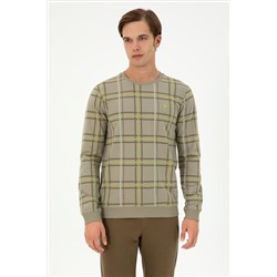 Erkek Açık Haki Sweatshirt