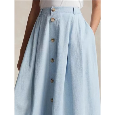 Лёгкая юбка из мытого хлопка   💙  Рекомендация от души🫶 Очень классная и лёгкая  RALPH LAURE*N ОРИГИНАЛ!