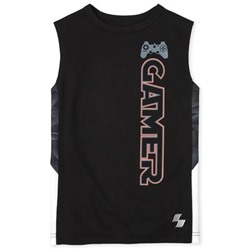 Boys Mix And Match Baseball Side Stripe Performance Tank Top