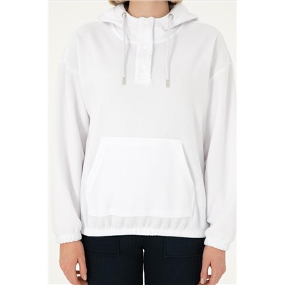 Kadın Beyaz Sweatshirt