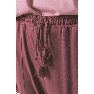 Pantalón largo punto suave granate