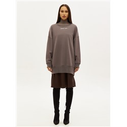 Oversize свитшот POLYMITAM из 100% хлопка с флуоресцентной вышивкой