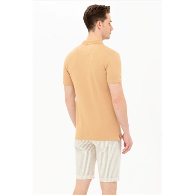 Erkek Camel Basic Polo Yaka Tişört