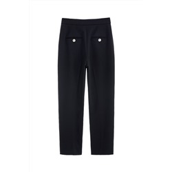 Pantalón recto Negro