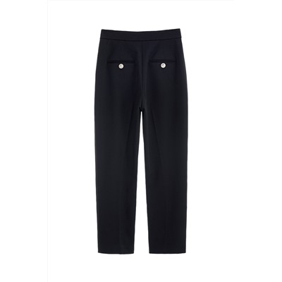 Pantalón recto Negro