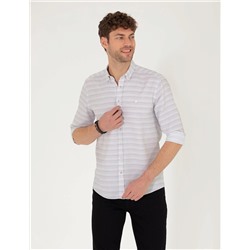Antrasit Slim Fit Uzun Kollu Gömlek