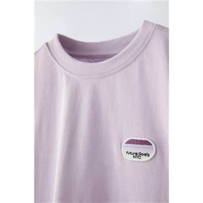 T-SHIRT WITH EMBROIDERED PATCH