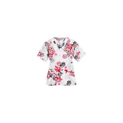 UA Floral Terrace Black Scrub Top