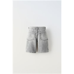 MULTI-POCKET DENIM BERMUDA SHORTS